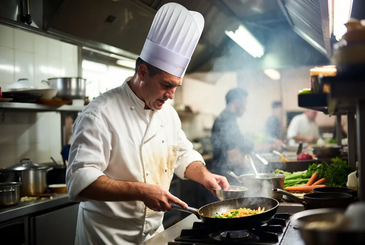 Chef cocinando